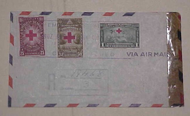 NICARAGUA  RED CROSS OCT 1944 B/S NY