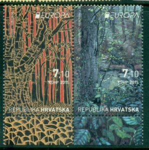 Croatia 2011 EUROPA Stamps - The Forest MUH