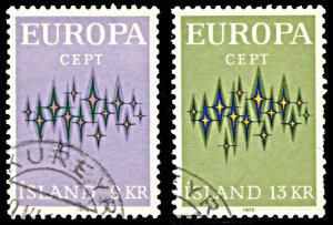 Iceland 439-440, used, Europa 1972