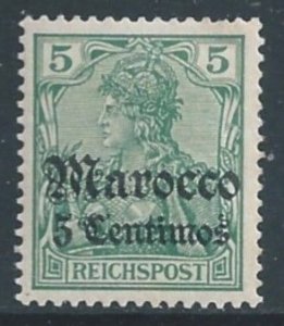 Germany Offices in Morocco #32A MH 5pf Germania Issue Ovptd. Marocco & Surc...