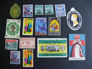 South Africa 16 labels war fund, xmas etc mixed condition see pictures