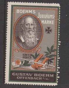 Germany - Gustav Boehm Commemorative Advertising Stamp, Offenbach - MH OG