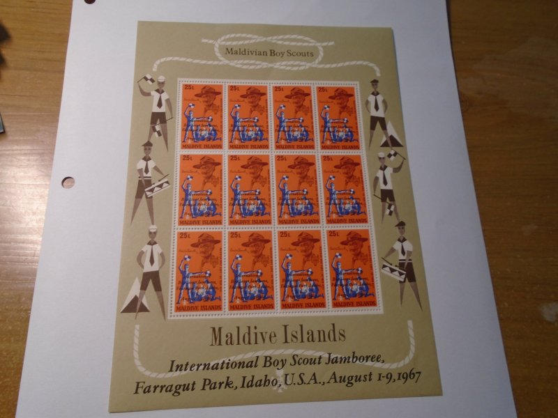 Maldive Islands  #  278-81  MNH   Scouting  Mini Sheets