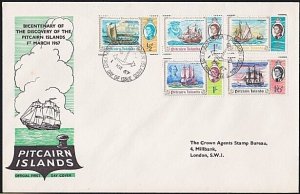 PITCAIRN IS 1967 Discovery set on commem FDC...............................B2350