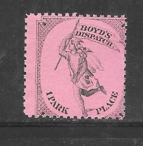 #20L56 MNH Boyd's Local Dispatch Single (my1789)