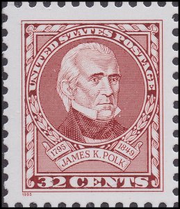 US 2587 James K Polk 32c single MNH 1995