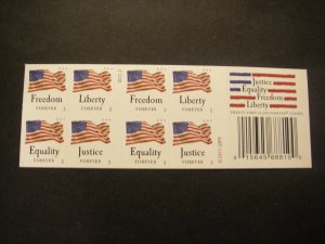 Scott 4648b, Forever Four Flags, Pane of 20, #S22222, MNH Complete booklet