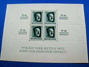 GERMANY 1937  -  SCOTT # B104  -  MNH S/S