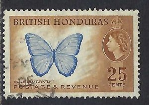 British Honduras 151 VFU BUTTERFLY R314