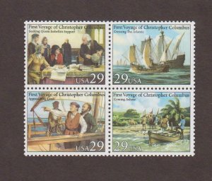 US,2620-23,COLUMBUS,1992 COLLECTION,MINT NH VF