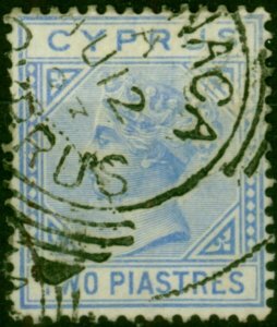 Cyprus 1881 2pi Blue SG13 Fine Used 4