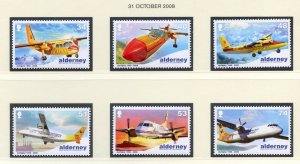 Alderney 2008 Air Services Set SGA349/A354 Unmounted Mint