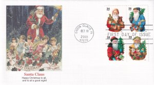 2001, Santa Clause, Block/4, Fleetwood, FDC (E13165)