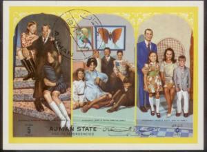 Ajman 1972 Mi# 359bl Apollo 15 Astronaut Families CTO L395