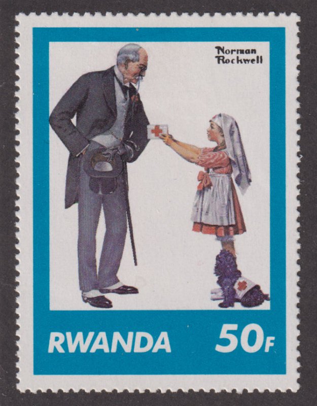 Rwanda 1033 Saturday Evening Post Covers 1981