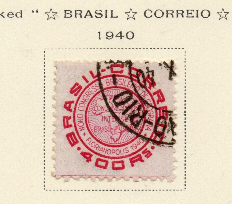 Brazil 1940 Early Issue Fine Used 400r. NW-12117