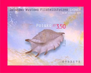 POLAND 2005 Sea Marine Fauna Shell Phil Exhib.Sydney Australia s-s imp Bl.161B