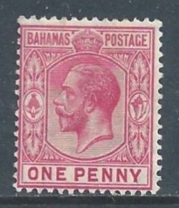 Bahamas #50b MH 1p George V - Deep Rose