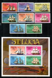 St. Lucia #379-386a  MNH  Scott $8.00   Set + S/S