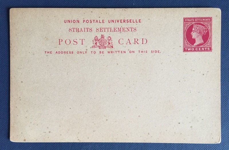 MALAYA STRAITS SETTLEMENTS QV UPU POST CARD 2c Unused ISC#P16 M4996