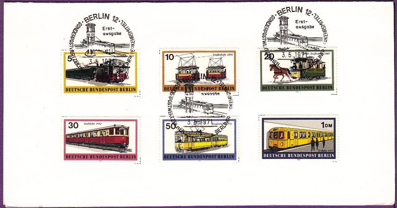 Germany - 1971 - Scott #9N305-10 - Trains Present. Folder