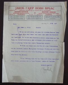 JUDAICA - EARLY ADVERTISING DOCUMENT - MEMO PAPER R! austria yugoslavia J10