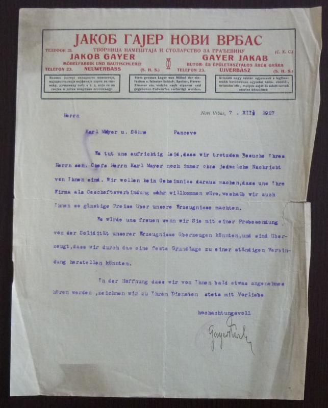 JUDAICA - EARLY ADVERTISING DOCUMENT - MEMO PAPER R! austria yugoslavia J10