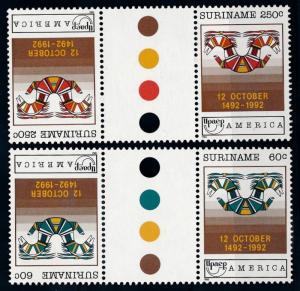 [SU745GPA] Suriname 1992 UPAE Gutter pairs Traffic lights MNH