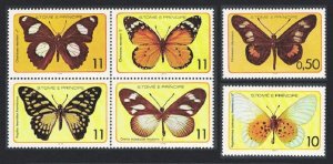 Sao Tome Butterflies 6v 1979 MNH SC#501=505 MI#561-566