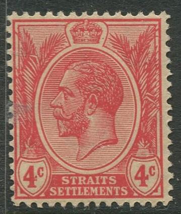 Straits Settlements - Scott 154 - KGV Definitive - 1918 - MNG - 4c Stamp