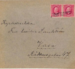 FINLAND SWEDEN Cover *Fran Utlandet* Overseas Postmark Paquebot Vasa 1901 D68