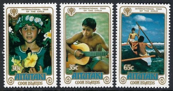 Aitutaki Sc #173-175: International Year of the Child, 1979 MNH