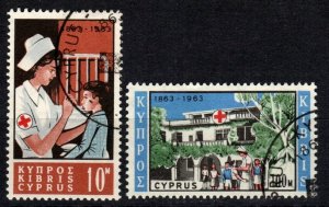 Cyprus #227-8 F-VF Used CV $4.50 (X2836)