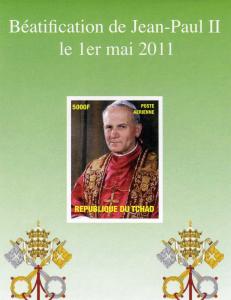 Chad 2011 POPE JOHN PAUL II Beatification s/s Imperforated Mint (NH)