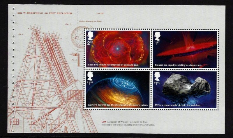 GB 2020 - VISIONS OF THE UNIVERSE - Pane from Prestige Booklet MNH