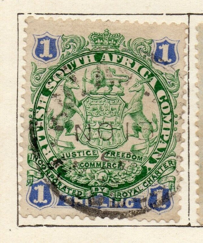 Rhodesia 1896 Early Issue Fine Used 1S. NW-11467