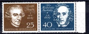 Germany Bund Scott # 804d, 804e, mint nh, se-tenant