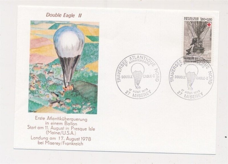 D338010 France Special Flight Cover Double Eagle II Hot Air Balloon 1978