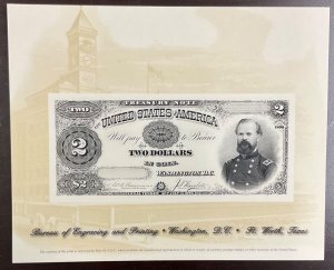 BEP B251 Souvenir Card $2 Treasury Note - Canceled and Uncanceled