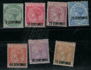 Gibraltar 1889 SC 22-28 Mint Set