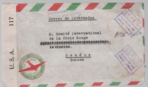 WW 2 Perote Veracruz Mexico Internment CampTripl Censored Cover Italian Prisoner