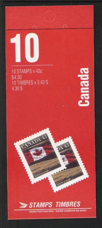 Canada Booklet 1992 Flag Over Prairie #BK153b MNH