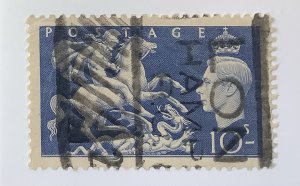 Great Britain  1951 Scott 288 used - 10sh, King & St George slaying the Dragon