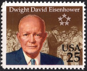 SC#2513 25¢ Dwight David Eisenhower Single (1990) MNH