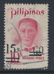 Philippines Sc# 1190 Used Surcharge Ponce see details & scan