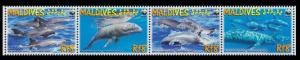 Maldives WWF Melon-headed Whale Strip of 4v SG#4234-4237 SC#2987a-d MI#4768-4771