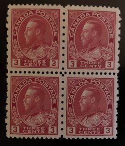 Canada #184 XF NH Block of 4 C$144.00