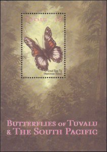 Tuvalu #830-831, Complete Set(2), Souvenir Sheets, 2000, Butterflies, Never H...