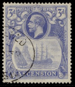 ASCENSION GV SG14, 3d blue, FINE USED. Cat £18.