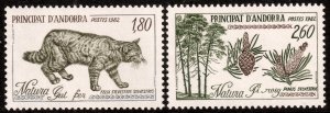 Andorra (French) #300-301  MNH - Wild Cat Pine Trees (1982)